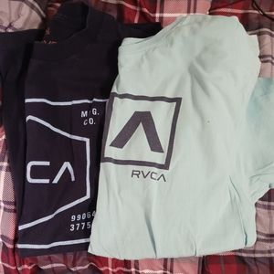 2 RVCA Shirts Size Large